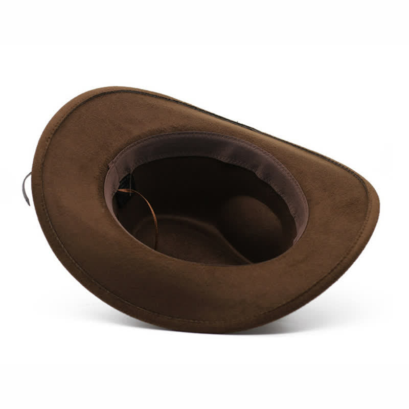 Cappello da cowboy in feltro con cinturino a forma di testa di bue Western Wild Bull - image 1