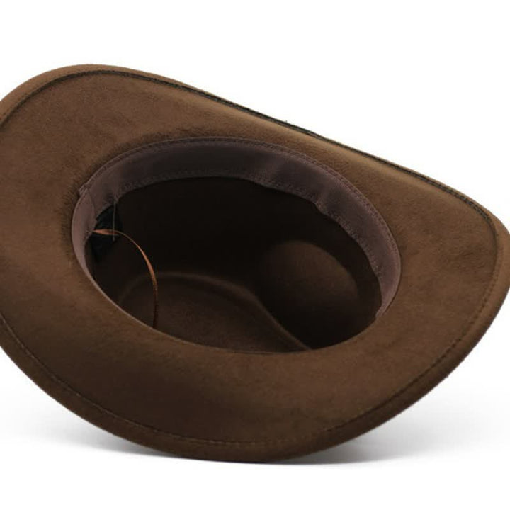 Cappello da cowboy in feltro con cinturino a forma di testa di bue Western Wild Bull - image 4