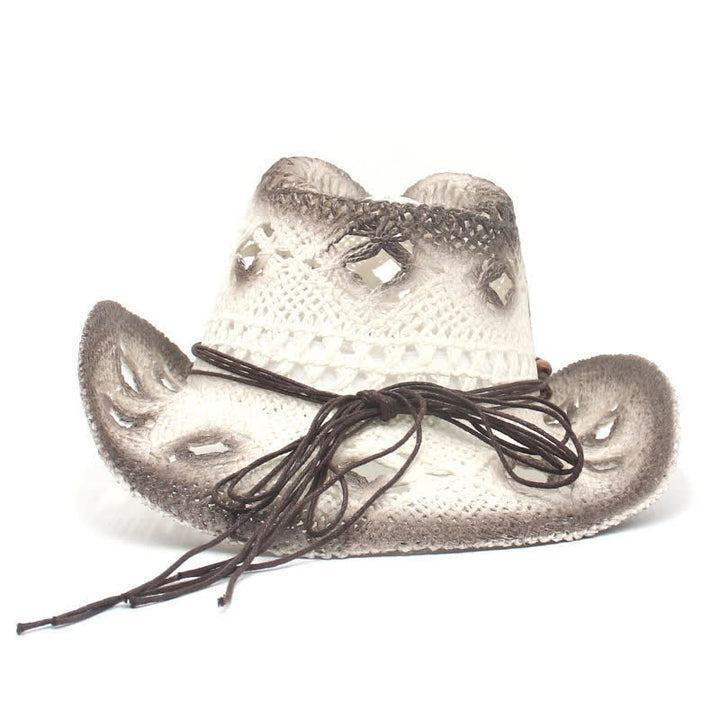 Cappello di paglia da cowboy e cowgirl con perline traforate Boho - image 7