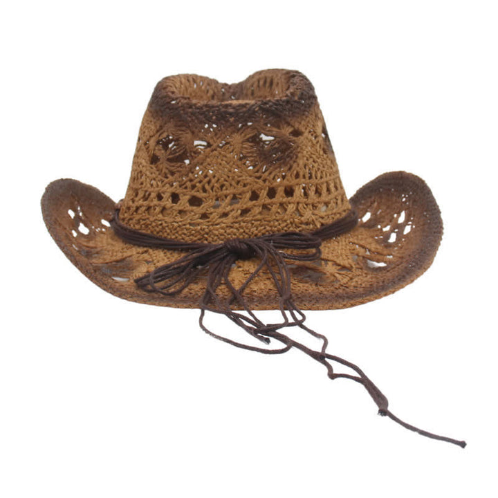 Cappello di paglia da cowboy e cowgirl con perline traforate Boho - image 3
