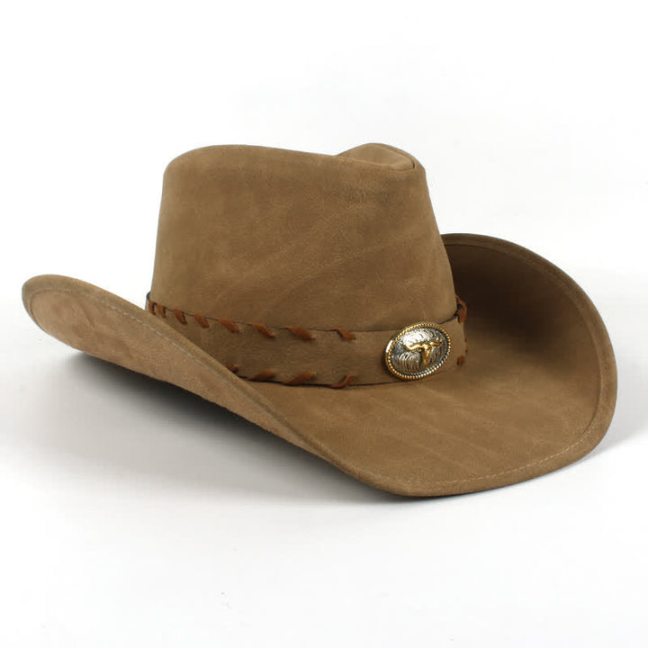 Cappello da cowboy western a tesa larga per esterni color cachi scuro - image 7