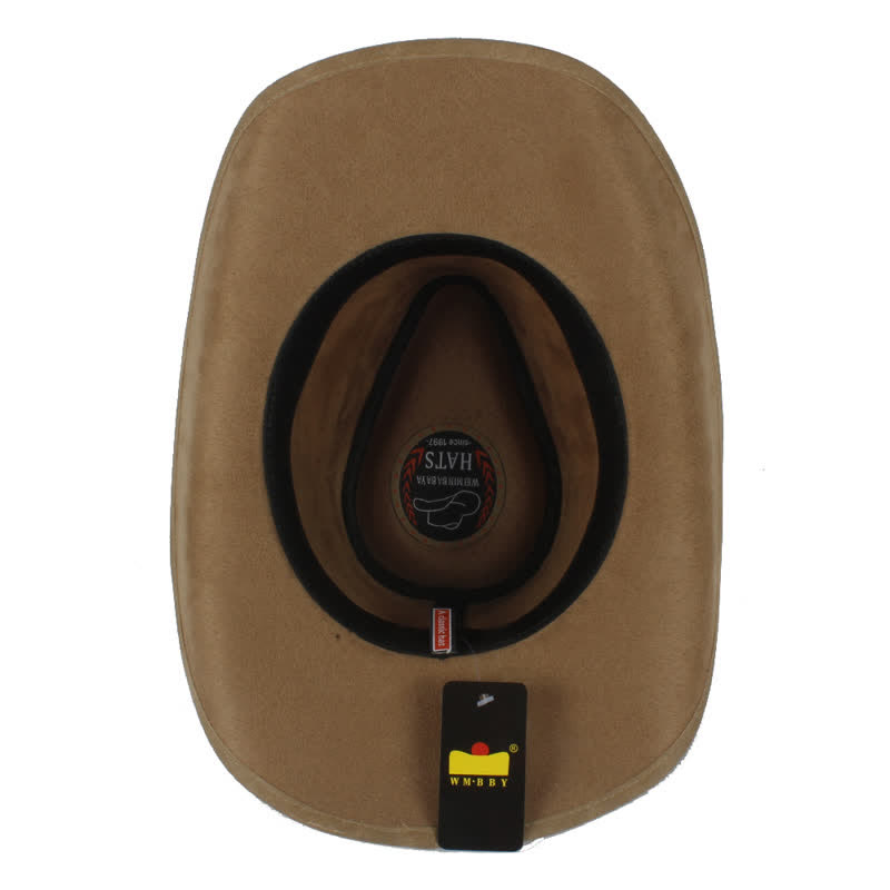Cappello da cowboy western a tesa larga per esterni color cachi scuro - image 8
