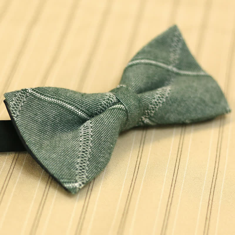 Papillon da uomo in cotone scozzese stile britannico verde mare medio - image 1