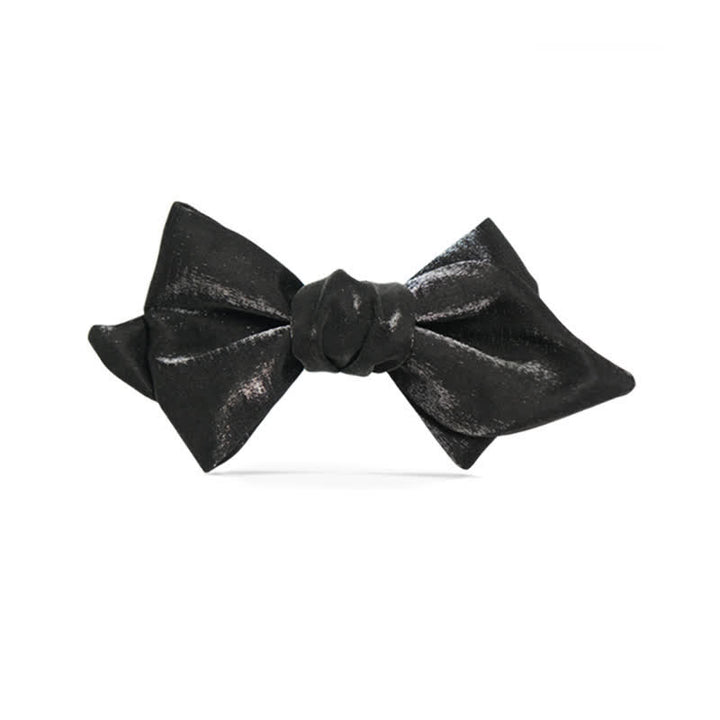 Papillon da uomo a forma di barba giocosa, nero lucido - image 1