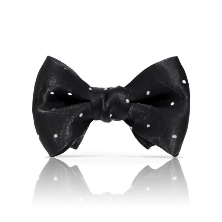 Papillon romantico a pois bianchi e neri da uomo - Stile n. 1 - image 1