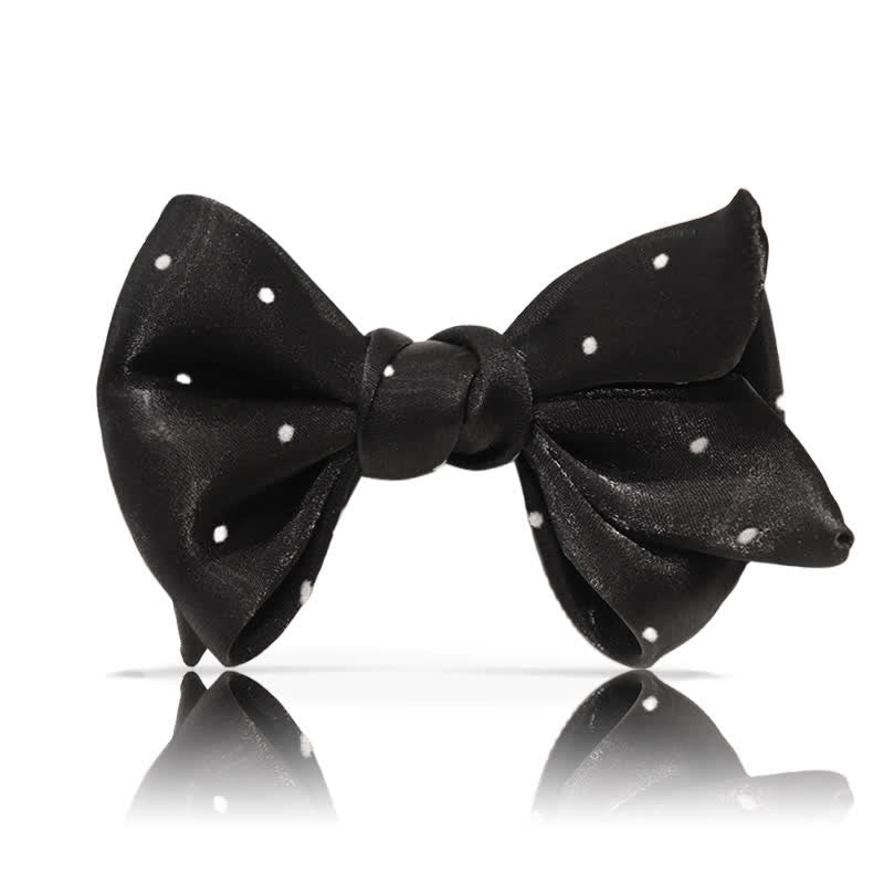 Papillon romantico a pois bianchi e neri da uomo - Stile n. 2 - image 4