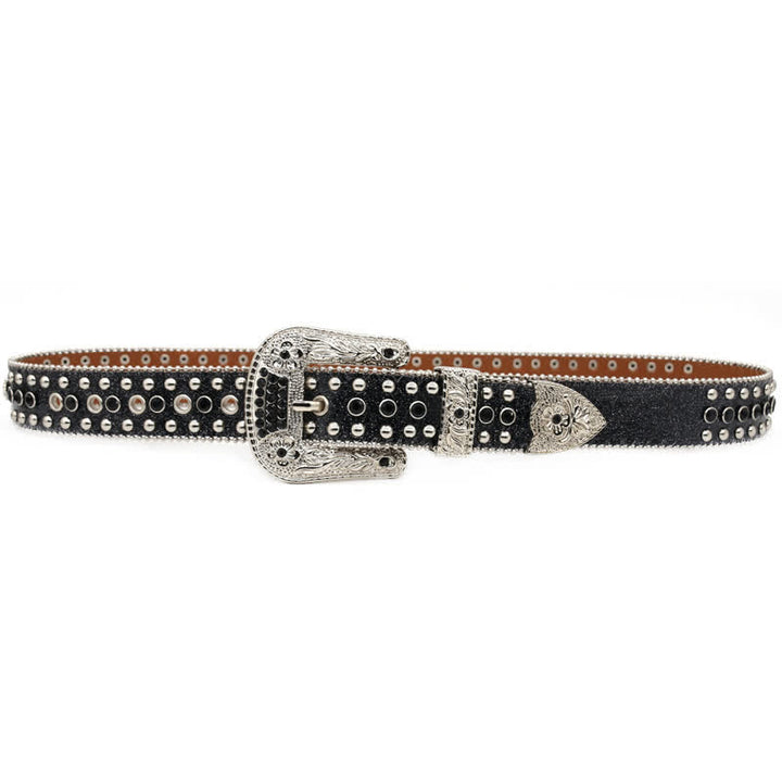 Cintura in pelle con borchie a croce Western Bling - image 3