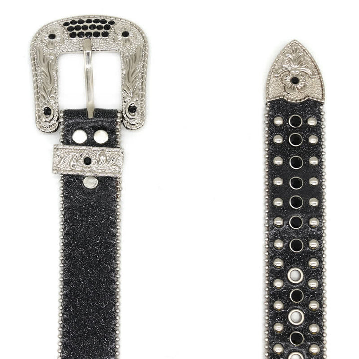 Cintura in pelle con borchie a croce Western Bling - image 4