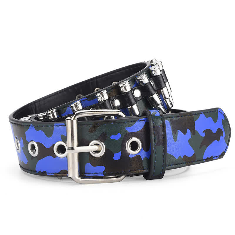 Cintura in pelle con rivetti a proiettile Camouflage Rock Wild - image 2