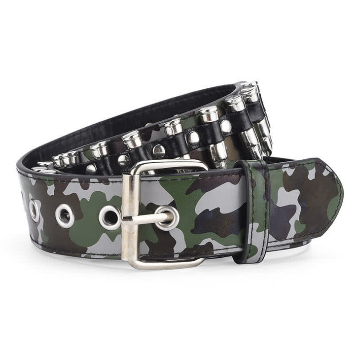 Cintura in pelle con rivetti a proiettile Camouflage Rock Wild - image 5