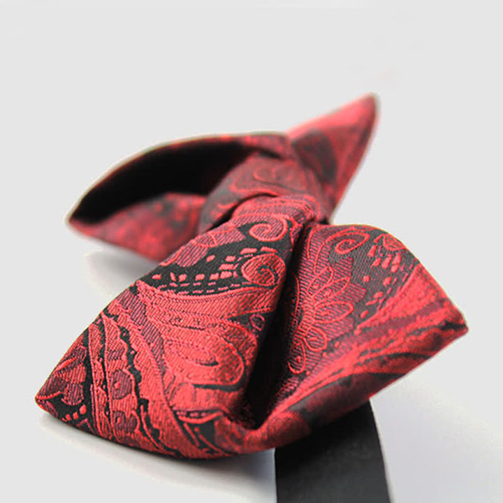 Papillon elegante da uomo in stile britannico con motivo Paisley bordeaux - image 10