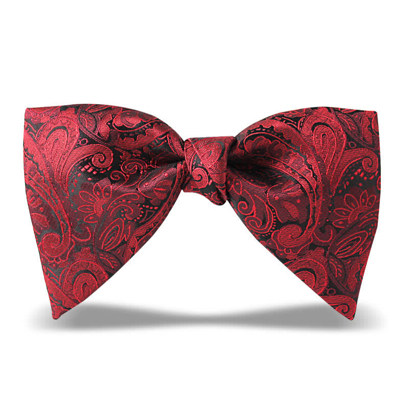 Papillon elegante da uomo in stile britannico con motivo Paisley bordeaux - Stile n. 1 - image 0