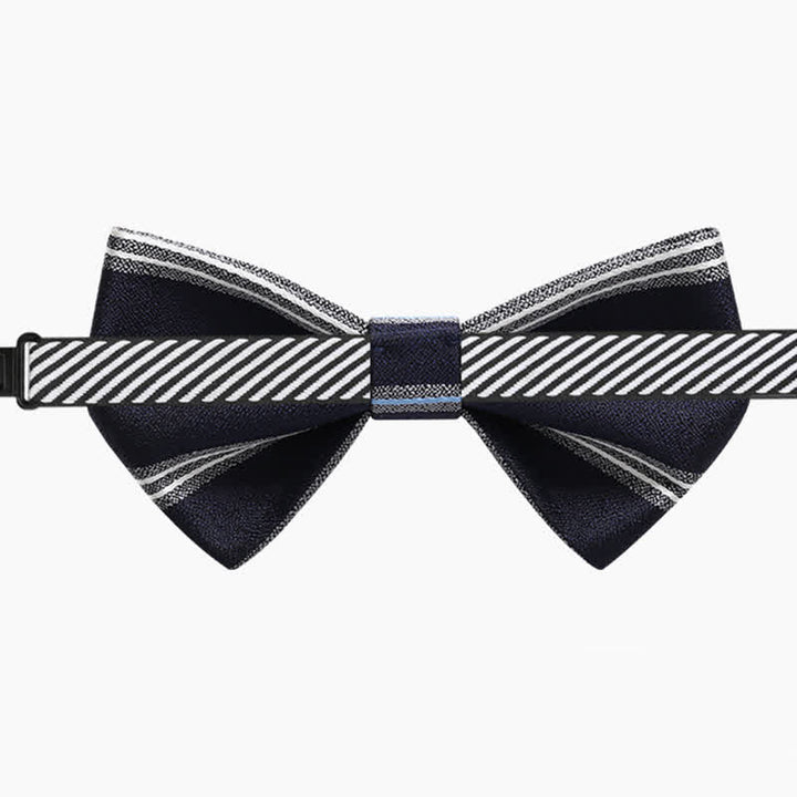 Papillon classico da uomo a righe blu navy - image 5