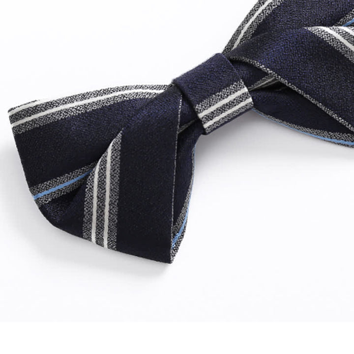 Papillon classico da uomo a righe blu navy - image 4