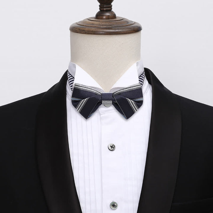 Papillon classico da uomo a righe blu navy - image 1