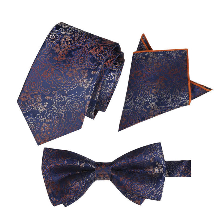 Set di 3 cravatte e papillon con motivo paisley fantasy da uomo - Marina Militare - image 5