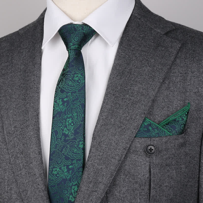 Set di 3 cravatte e papillon con motivo paisley fantasy da uomo - image 10