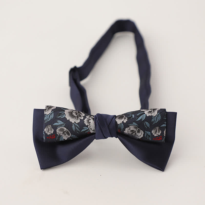 Papillon floreale patchwork a due strati da uomo unico - Stile n. 2 - image 3