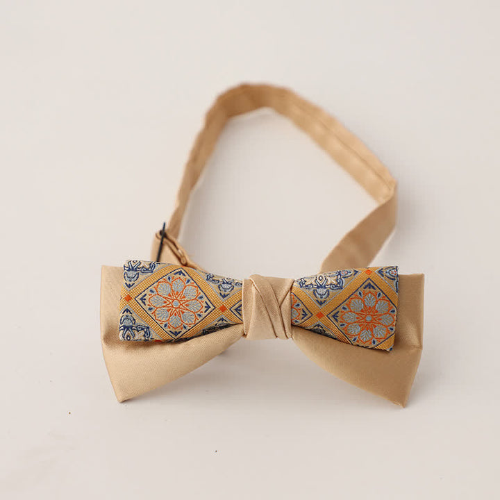 Papillon floreale patchwork a due strati da uomo unico - Stile n. 6 - image 7
