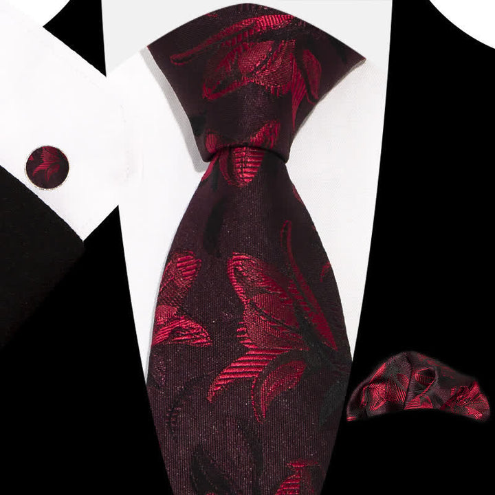 Set di 3 cravatte da uomo con motivo floreale grazioso e squisito - Stile n. 10 - image 14