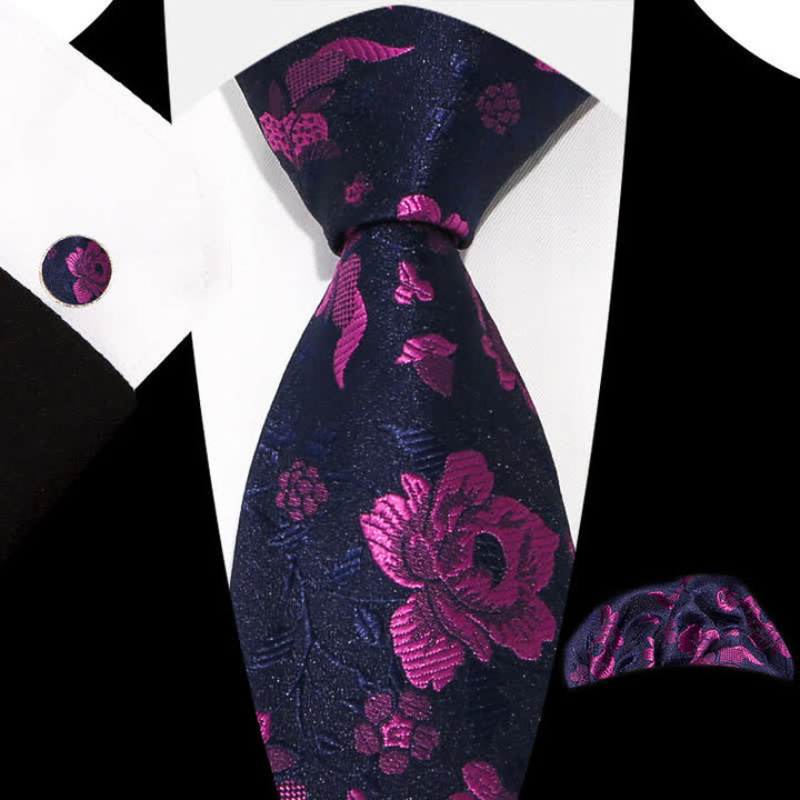 Set di 3 cravatte da uomo con motivo floreale grazioso e squisito - Stile n. 5 - image 9