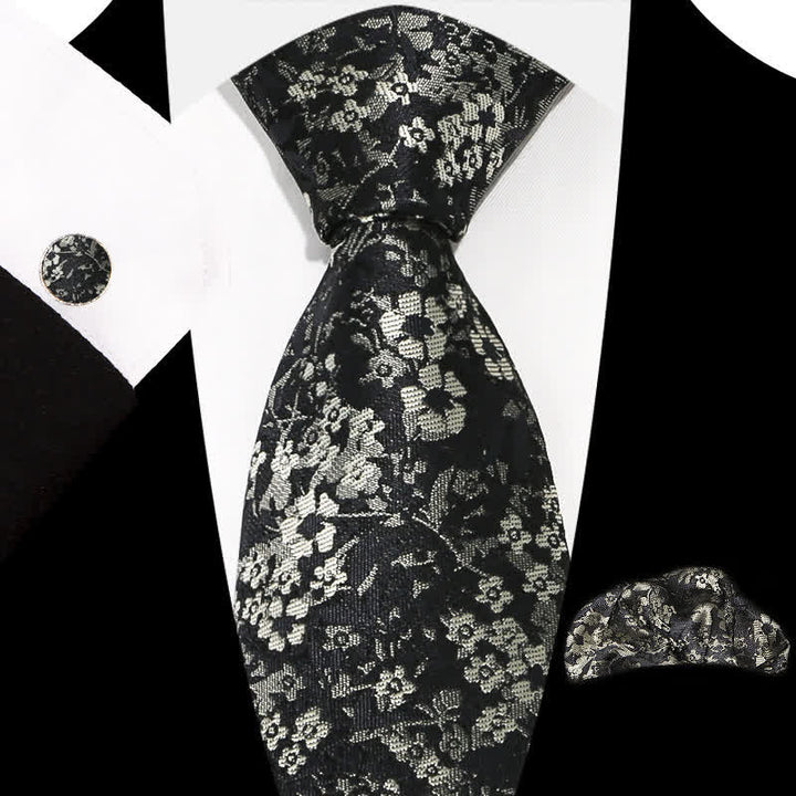 Set di 3 cravatte da uomo con motivo floreale grazioso e squisito - Stile n. 7 - image 11