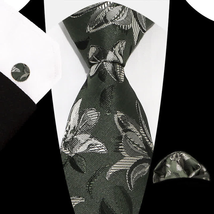 Set di 3 cravatte da uomo con motivo floreale grazioso e squisito - Stile n. 6 - image 10