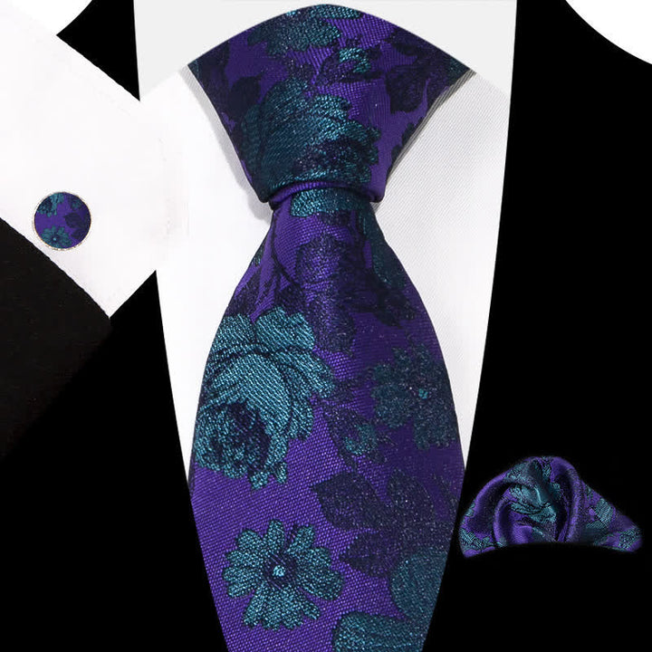 Set di 3 cravatte da uomo con motivo floreale grazioso e squisito - Stile n. 1 - image 0