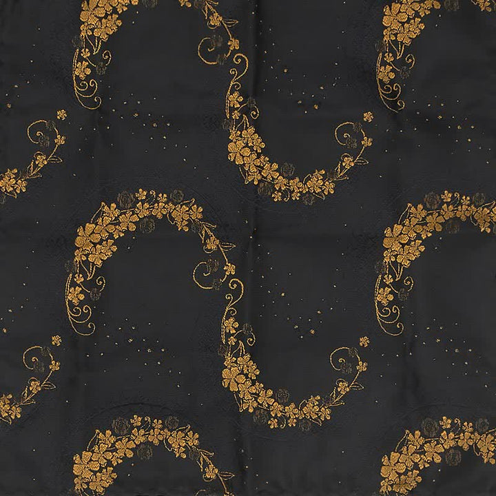 Set di 3 cravatte da uomo con ricamo Paisley squisito in oro e nero - image 4