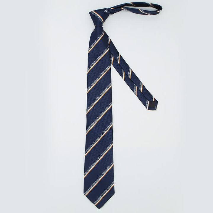 Set di 3 cravatte casual a righe da ufficio per uomo - image 3