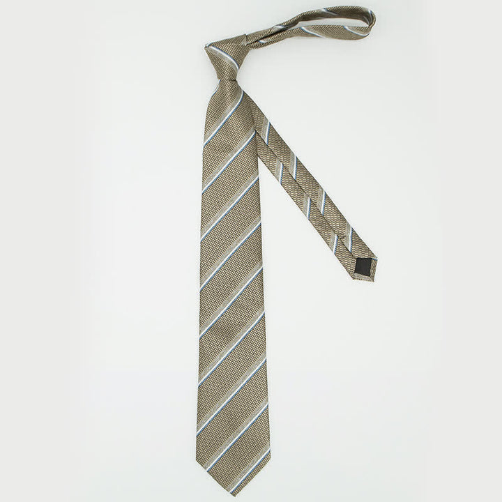 Set di 3 cravatte casual a righe da ufficio per uomo - image 18