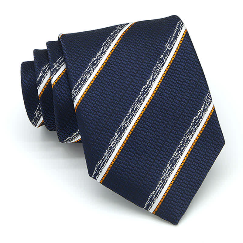 Set di 3 cravatte casual a righe da ufficio per uomo - image 2