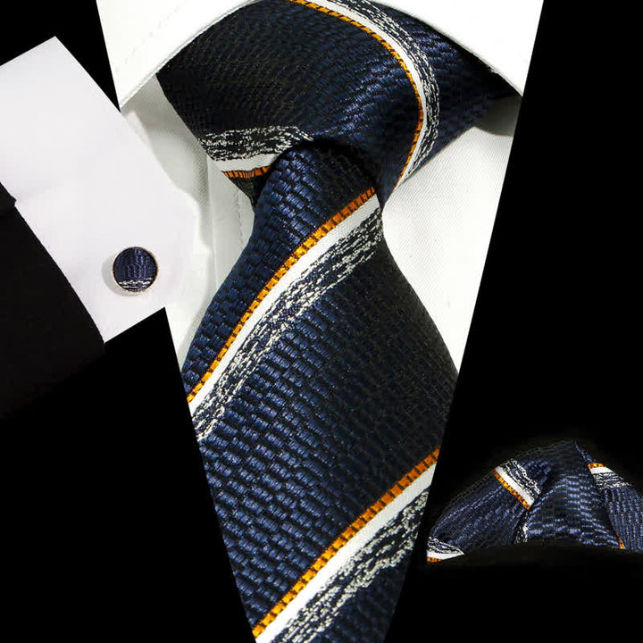 Set di 3 cravatte casual a righe da ufficio per uomo - Marina Militare - image 0