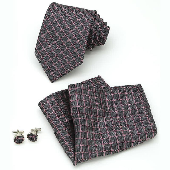 Set di 3 cravatte a quadri Gentlement da uomo - image 11