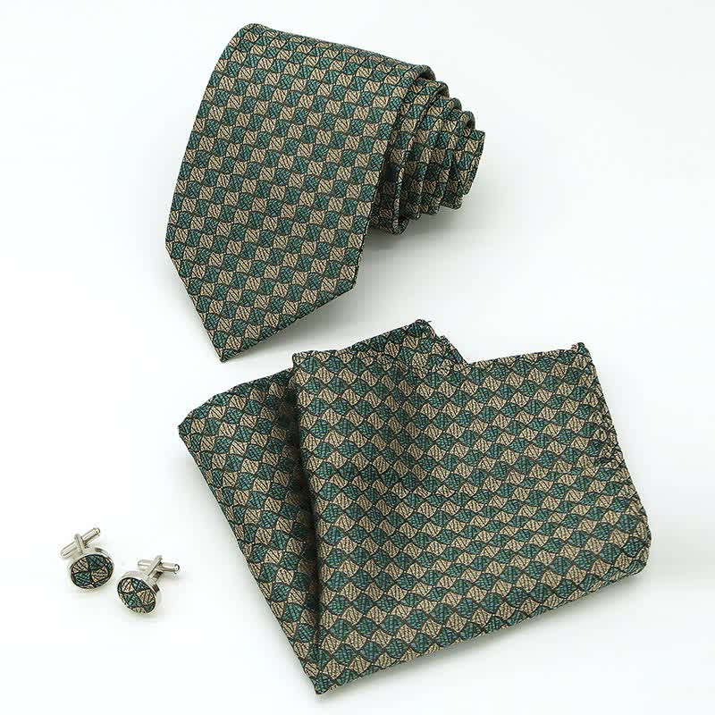 Set di 3 cravatte a quadri Gentlement da uomo - image 1