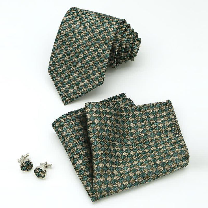 Set di 3 cravatte a quadri Gentlement da uomo - image 1