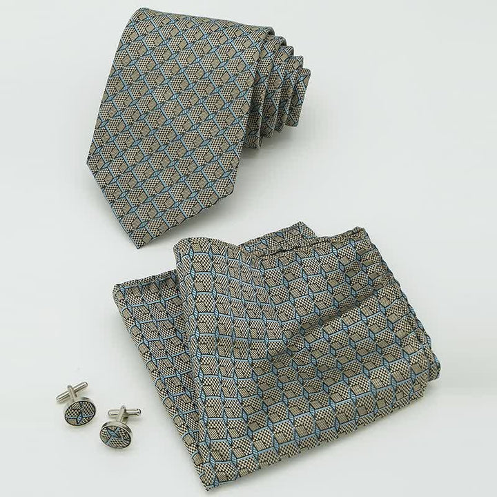 Set di 3 cravatte a quadri Gentlement da uomo - image 16