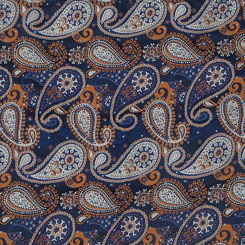 Set di 3 cravatte da uomo con motivo Paisley blu e arancione - image 4