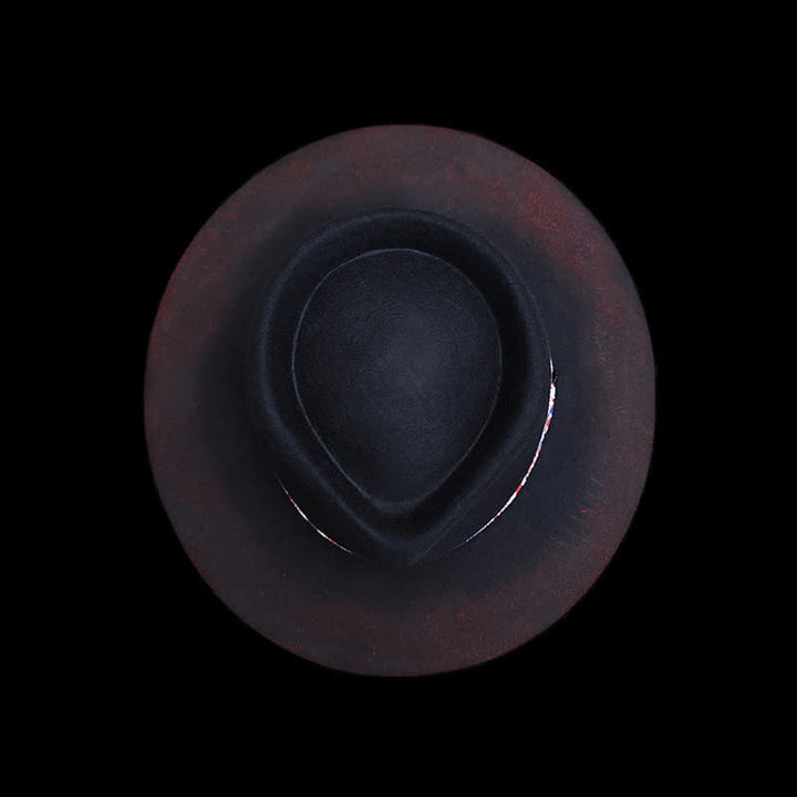 Divertente cintura rossa Paisley con cappello da cowboy nero - image 2