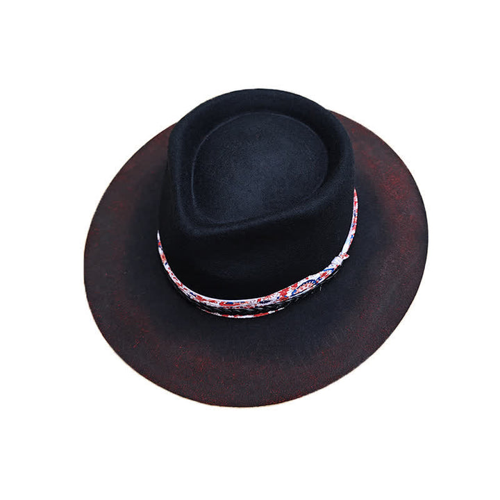 Divertente cintura rossa Paisley con cappello da cowboy nero - image 7