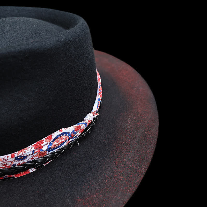 Divertente cintura rossa Paisley con cappello da cowboy nero - image 6