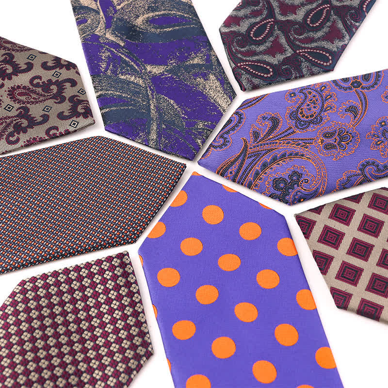 Cravatta da sera con accessori della serie viola retrò da uomo - image 1