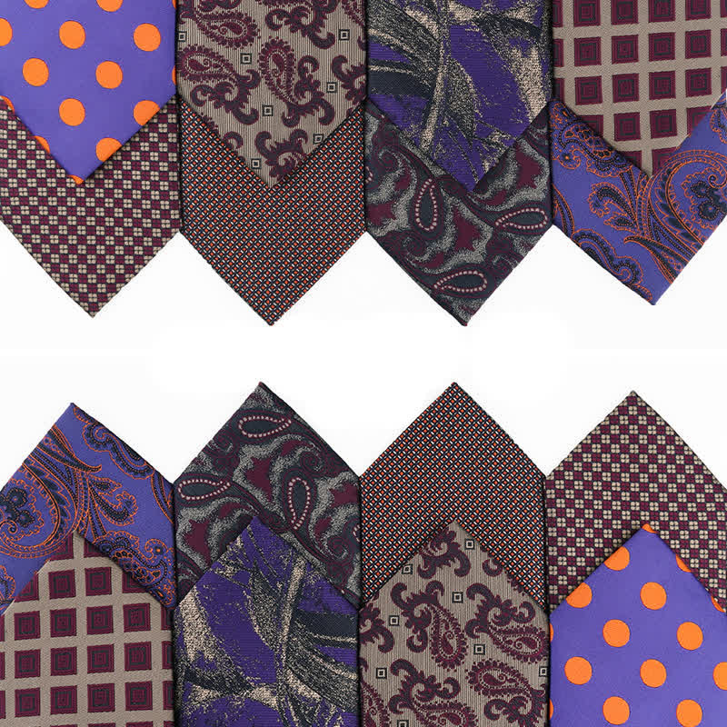 Cravatta da sera con accessori della serie viola retrò da uomo - image 0
