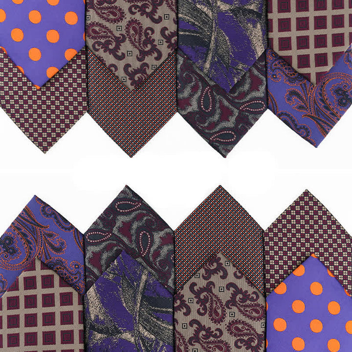 Cravatta da sera con accessori della serie viola retrò da uomo - image 0