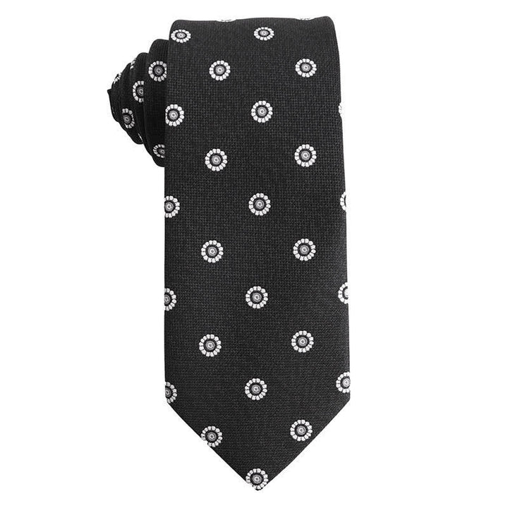 Cravatta da sera con accessori in bianco e nero da uomo - Stile n. 5 - image 6