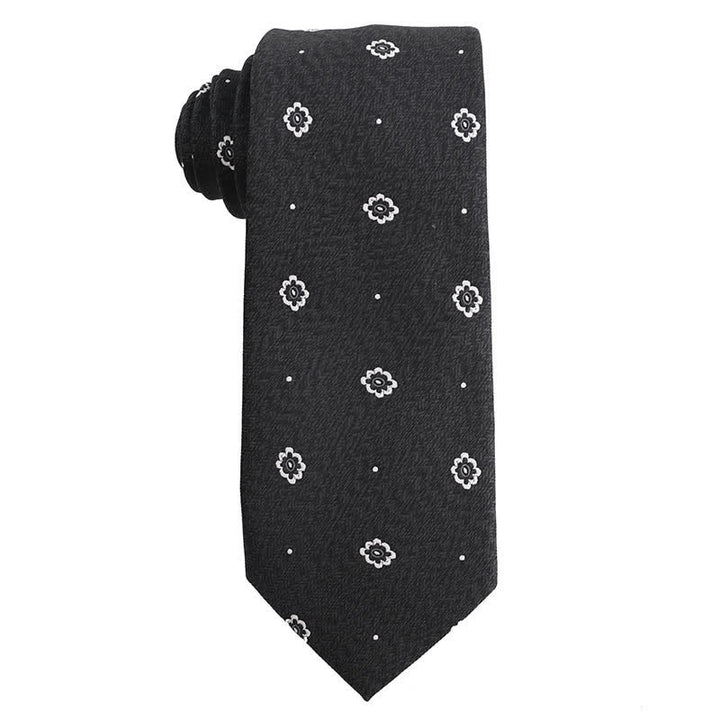 Cravatta da sera con accessori in bianco e nero da uomo - Stile n. 2 - image 3