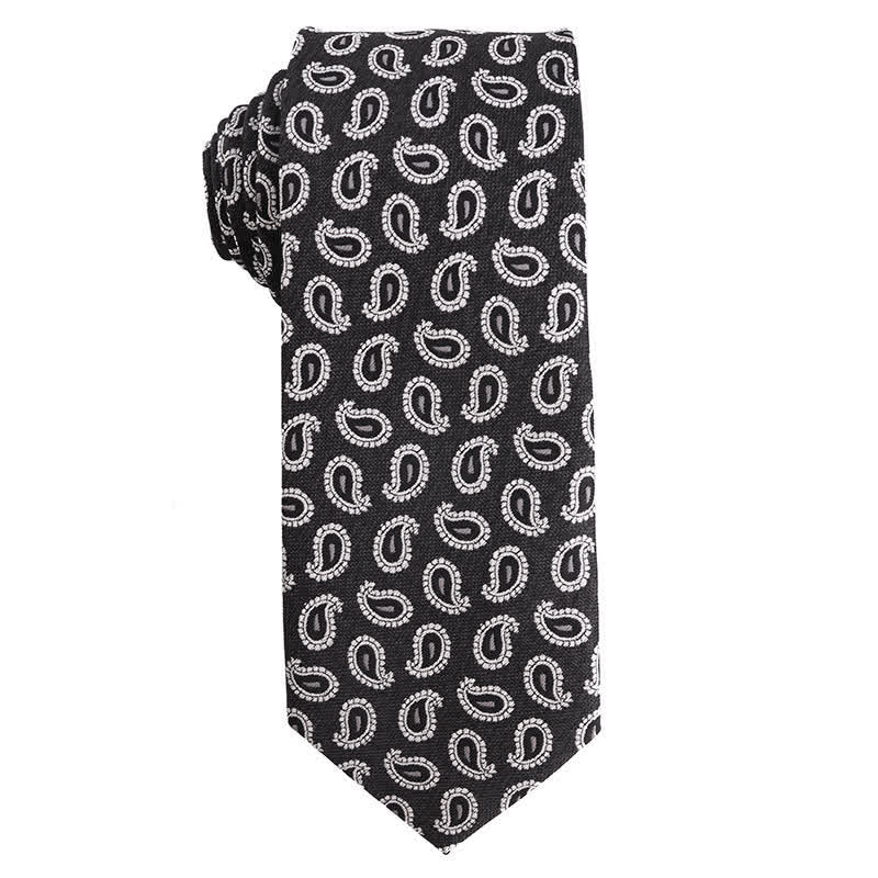 Cravatta da sera con accessori in bianco e nero da uomo - Stile n. 3 - image 4