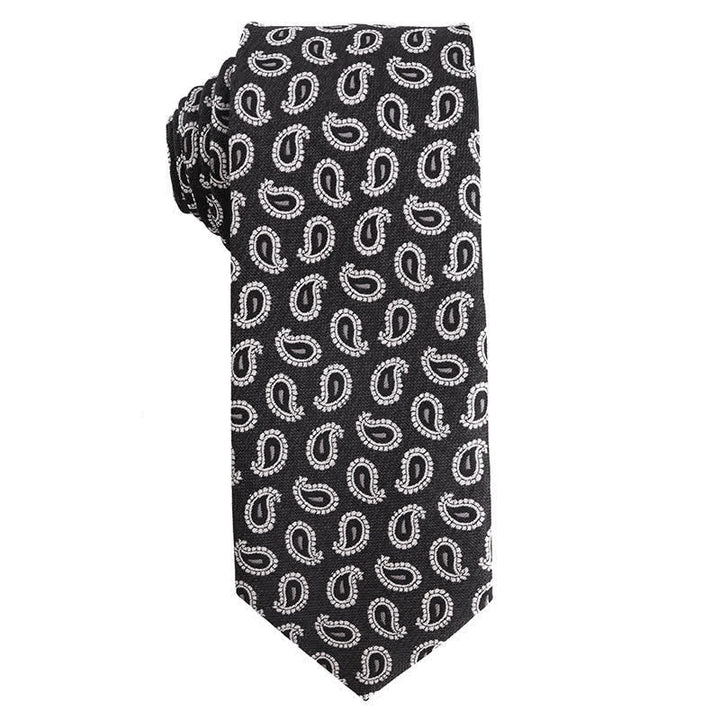 Cravatta da sera con accessori in bianco e nero da uomo - Stile n. 3 - image 4