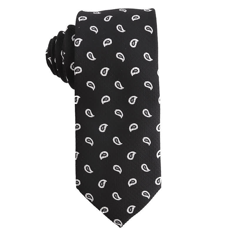 Cravatta da sera con accessori in bianco e nero da uomo - Stile n. 7 - image 8