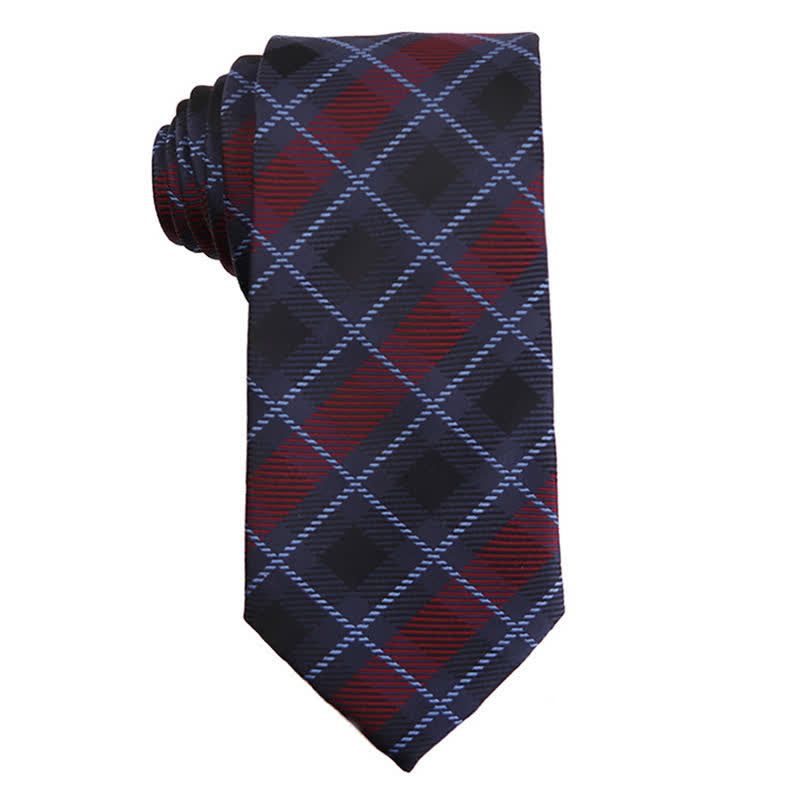 Cravatta da uomo con accessori per abito da sera Paisley della serie rosso scuro - Stile n. 7 - image 8